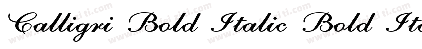 Calligri Bold Italic Bold Italic字体转换